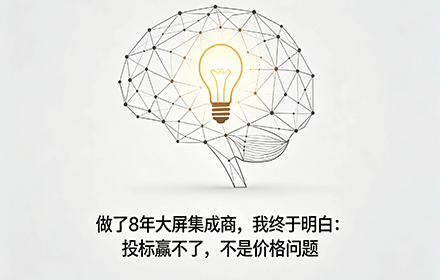 做了8年大屏集成商，我终于明白：投标赢不了，不是价格问题